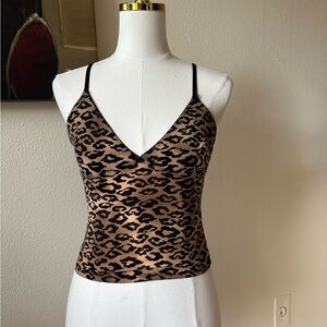 NWOT Forever Leopard Print Camisole in Black and Brown